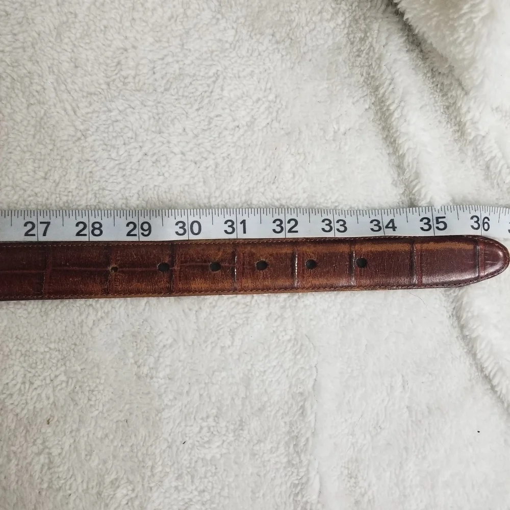 Vintage Brighton Croc Embossed leather belt